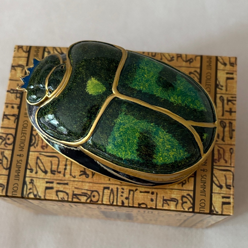 Green Egyptian Scarab Paperweight